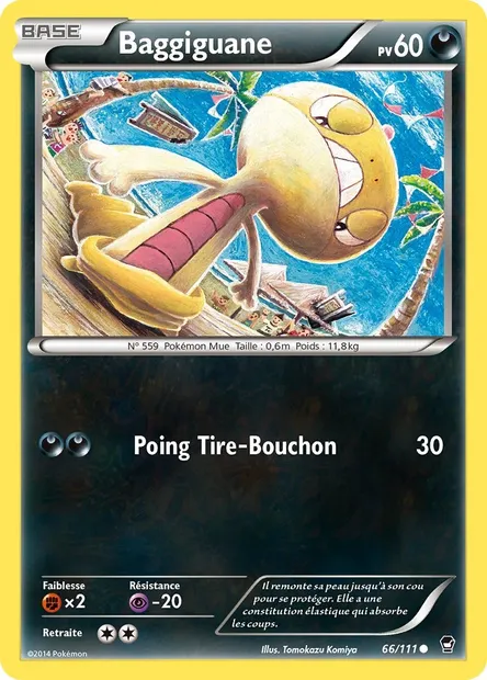 Baggiguane, carte Pokémon FFI 66 — extension Poings Furieux