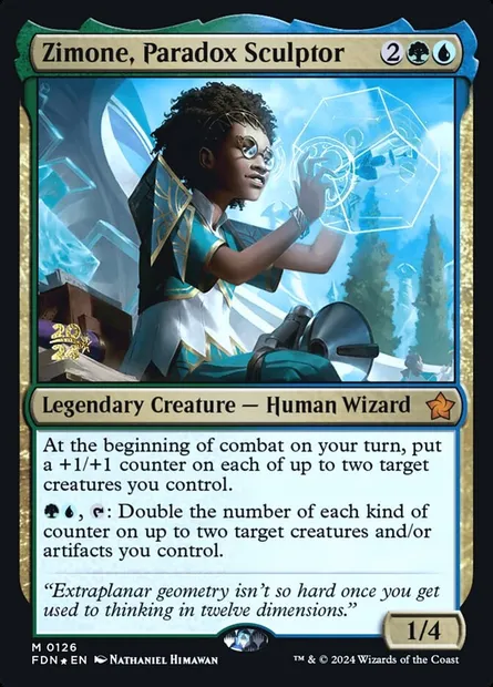 Zimone, Paradox Sculptor, Magic card PFDN 126s — Foundations Promos set