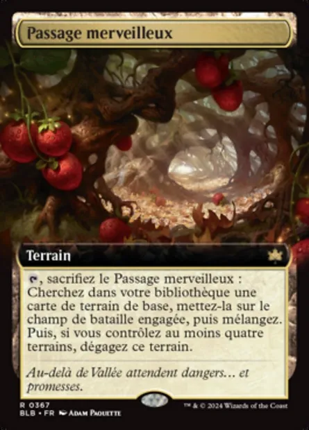 Passage merveilleux, carte Magic BLB 367 — extension Bloomburrow