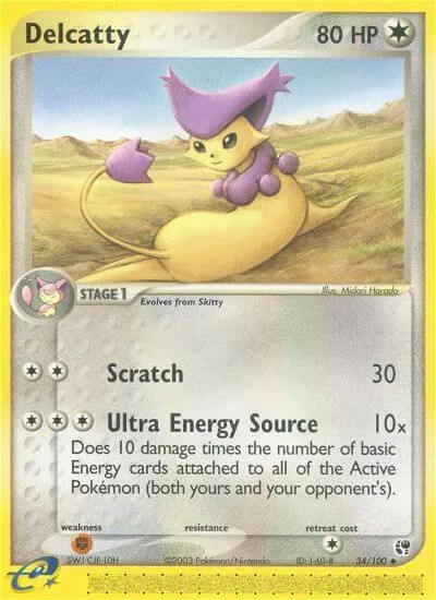 Delcatty, Pokémon card SS 34 — Sandstorm set