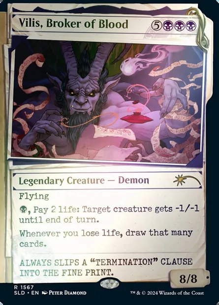 Vilis, courtier de sang, carte Magic SLD 1567★ — extension Secret Lair Drop