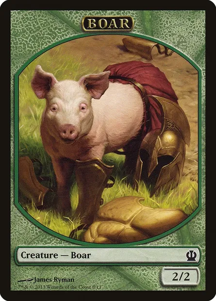 Boar, Magic card TTHS 8 — Theros Tokens set