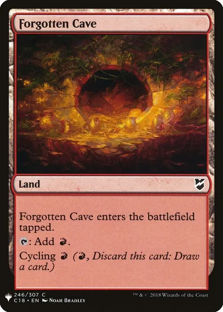 Forgotten Cave, Magic card PLST C18-246 — The List set
