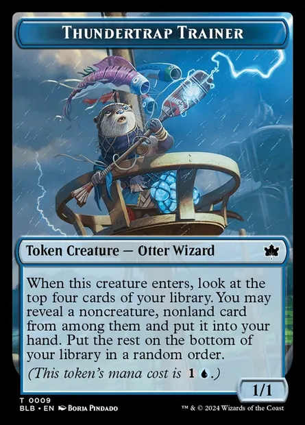 Instructeur piègefoudre, carte Magic TBLB 9 — extension Bloomburrow Tokens