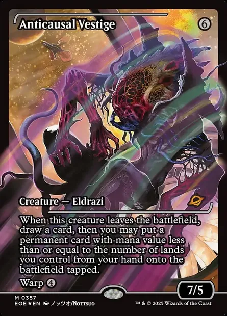 Vestige anticausal, carte Magic EOE 357 — extension Edge of Eternities