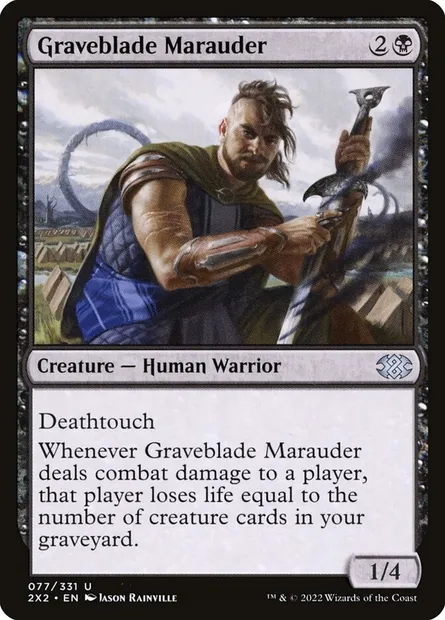 Graveblade Marauder, Magic card 2X2 77 — Double Masters 2022 set