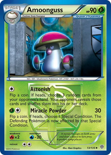 Amoonguss, Pokémon card PLS 13 — Plasma Storm set
