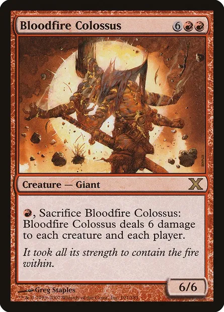 Bloodfire Colossus, Magic card 10E 191 — Tenth Edition set
