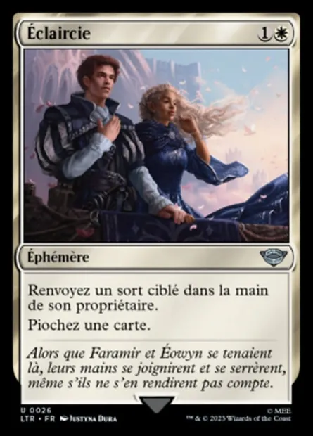 Éclaircie, carte Magic LTR 26 — extension Le Seigneur des Anneaux : chroniques de la Terre du Milieu