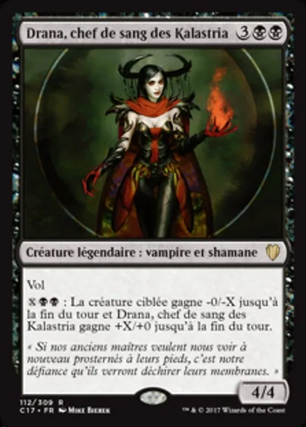 Drana, chef de sang des Kalastria, carte Magic C17 112 — extension Commander 2017