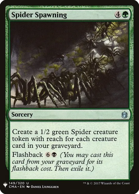 Spider Spawning, Magic card PLST CMA-149 — The List set