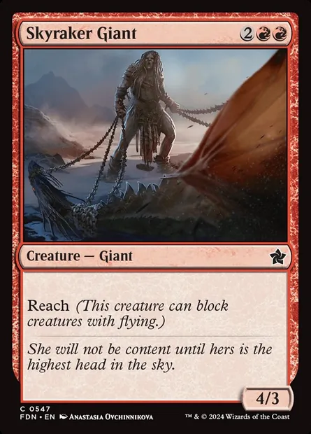 Skyraker Giant, Magic card FDN 547 — Foundations set