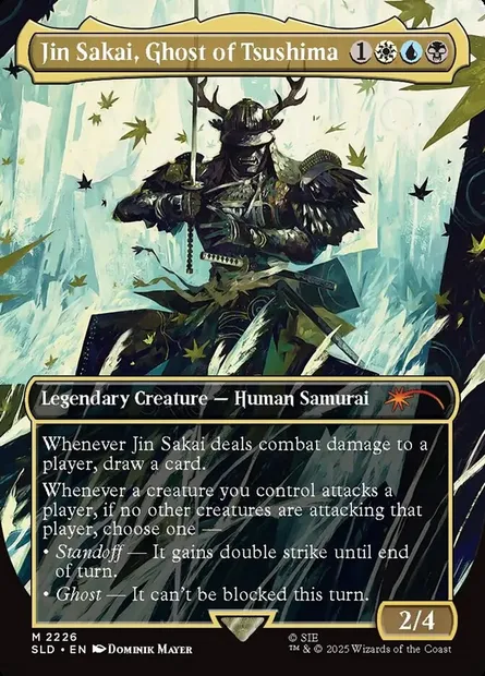 Jin Sakai, Ghost of Tsushima, Magic card SLD 2226 — Secret Lair Drop set