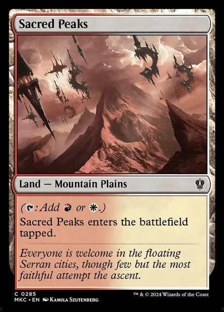 Sacred Peaks, Magic card MKC 285 — Murders at Karlov Manor Commander set