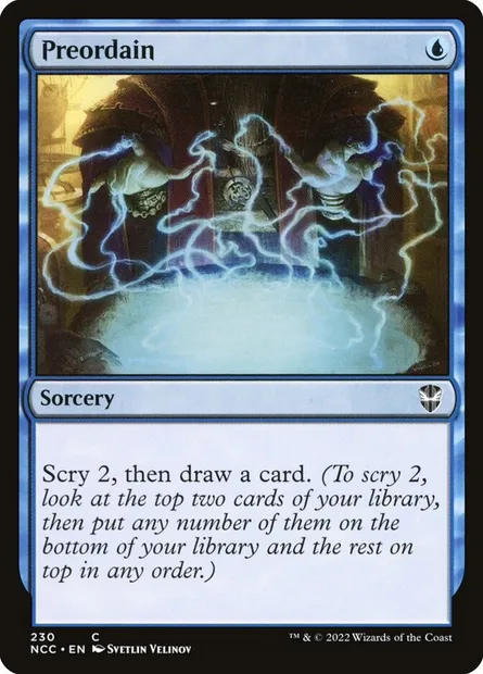 Preordain, Magic card NCC 230 — New Capenna Commander set
