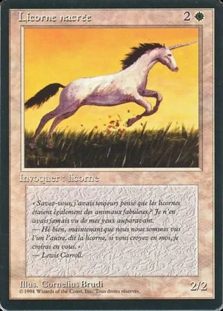Pearled Unicorn, Magic card FBB 30 — Foreign Black Border set