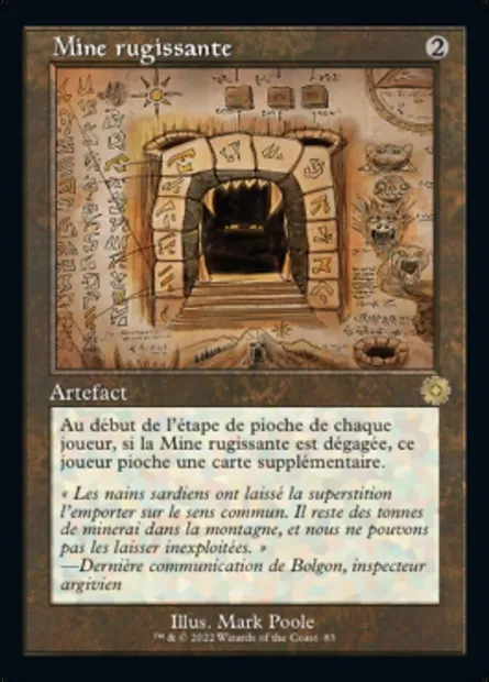 Mine rugissante, carte Magic BRR 83 — extension The Brothers' War Retro Artifacts
