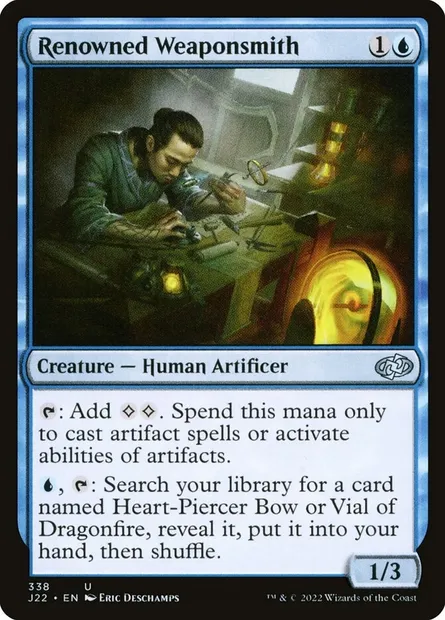 Renowned Weaponsmith, Magic card J22 338 — Jumpstart 2022 set