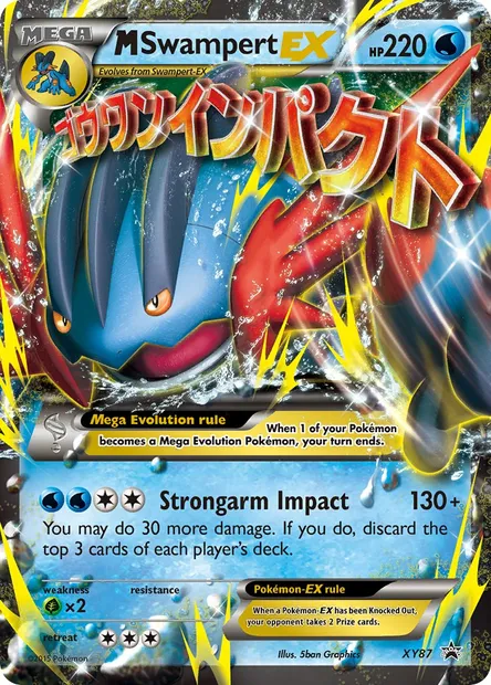 M Swampert EX, Pokémon card XY 87 — XY Black Star Promos set