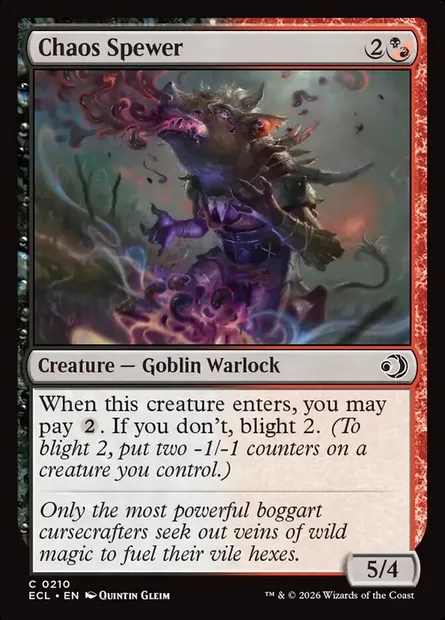 Chaos Spewer, Magic card ECL 210 — Lorwyn Eclipsed set
