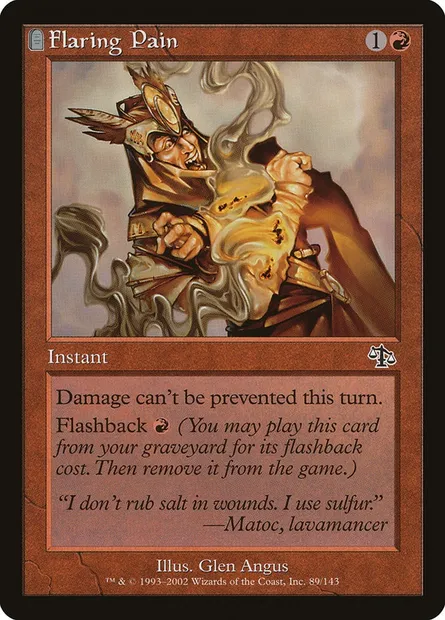 Flaring Pain, Magic card JUD 89 — Judgment set
