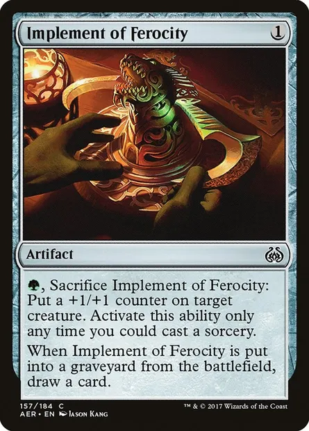 Implement of Ferocity, Magic card AER 157 — Aether Revolt set