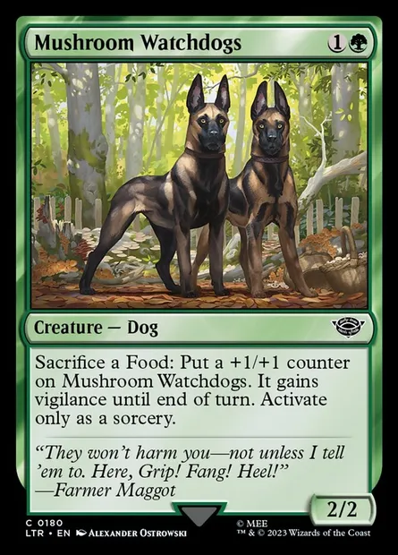Mushroom Watchdogs, Magic card LTR 180 — The Lord of the Rings: Tales of Middle-earth set