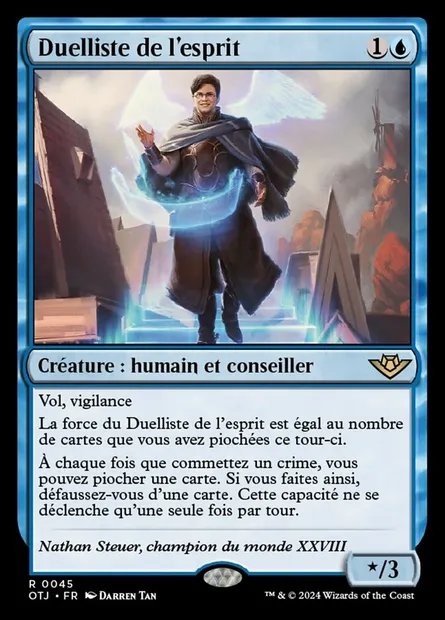 Duelliste de l'esprit, carte Magic OTJ 45 — extension Outlaws of Thunder Junction