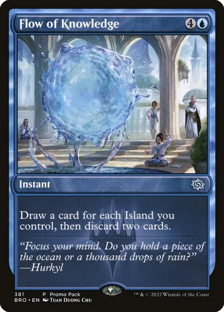 Flow of Knowledge, Magic card BRO 381 — The Brothers' War set