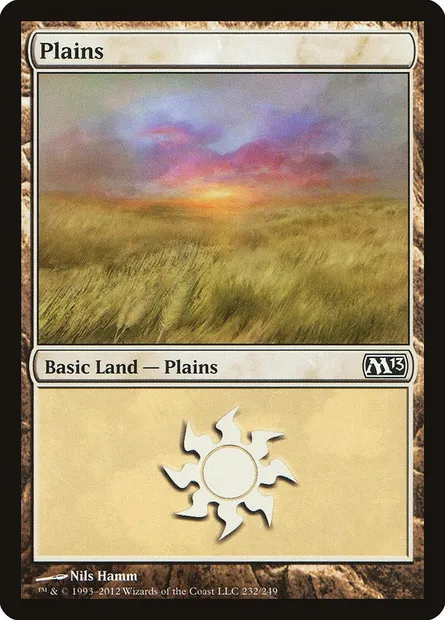 Plains, Magic card M13 232 — Magic 2013 set