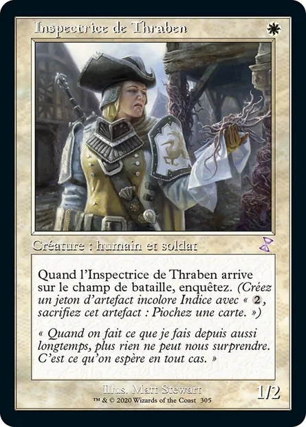 Inspectrice de Thraben, carte Magic TSR 305 — extension Spirale Temporelle Remastered