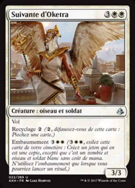 Suivante d'Oketra, carte Magic AKH 22 — extension Amonkhet