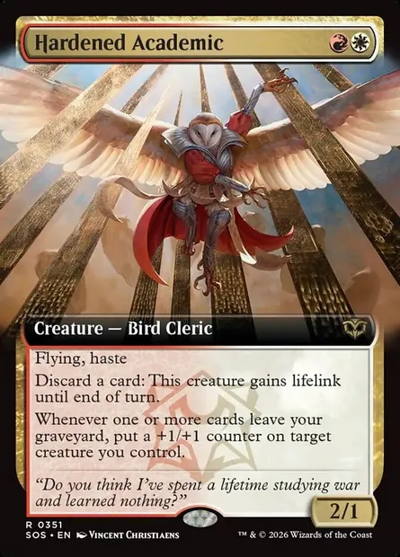 Hardened Academic, Magic card SOS 351 — Secrets of Strixhaven set