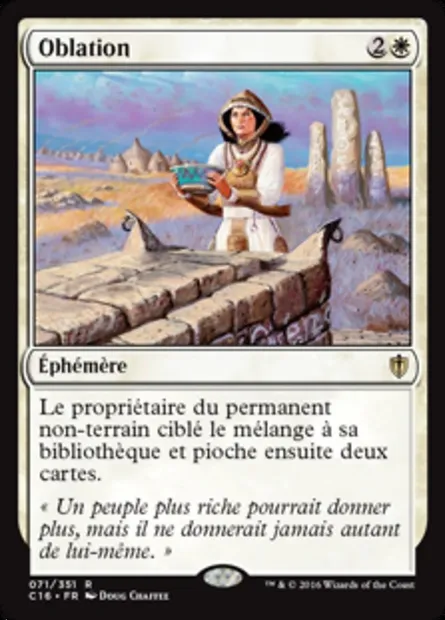 Oblation, carte Magic C16 71 — extension Commander 2016