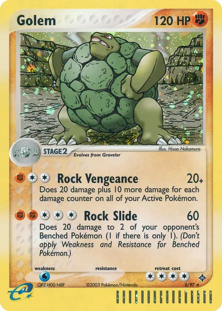 Golem, Pokémon card DR 5 — Dragon set