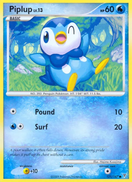 Piplup, Pokémon card SV 121 — Supreme Victors set