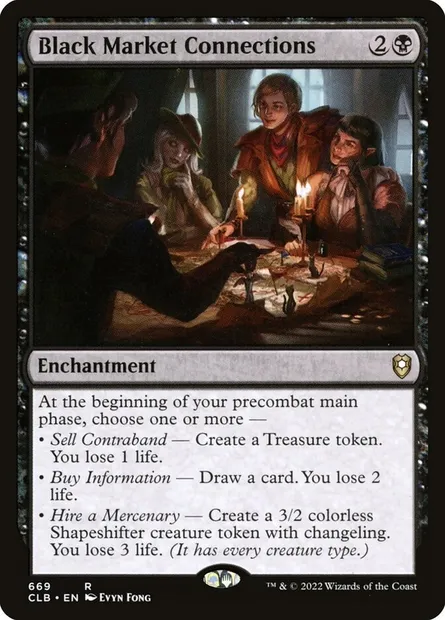 Black Market Connections, Magic card CLB 669 — Commander Legends: Battle for Baldur's Gate set
