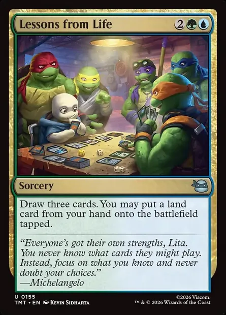 Lessons from Life, Magic card TMT 155 — Teenage Mutant Ninja Turtles set
