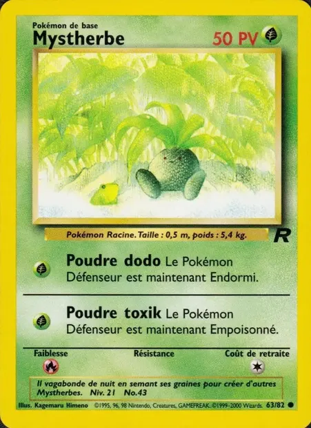 Mystherbe, carte Pokémon TR 63 — extension Team Rocket