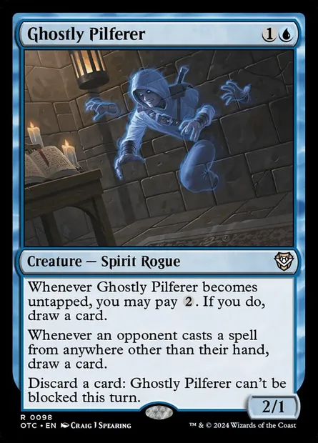 Ghostly Pilferer, Magic card OTC 98 — Outlaws of Thunder Junction Commander set