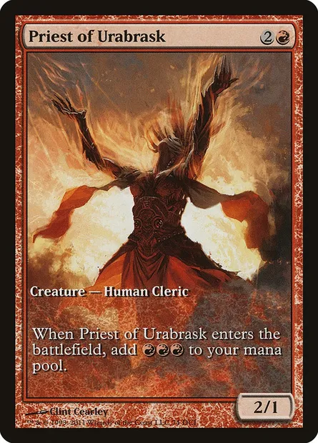 Prêtresse d'Urabrask, carte Magic DCI 74 — extension DCI Promos