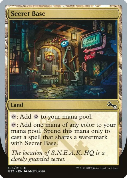 Secret Base, carte Magic UST 165b — extension Unstable