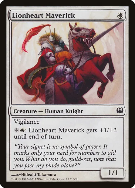 Lionheart Maverick, Magic card DDG 3 — Duel Decks: Knights vs. Dragons set