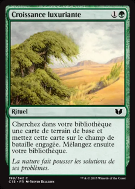 Croissance luxuriante, carte Magic C15 199 — extension Commander 2015
