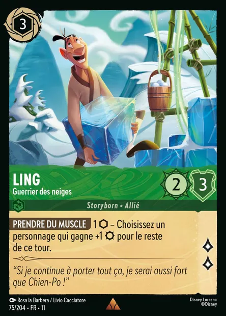 Ling - Guerrier des neiges, carte Disney Lorcana CH11-075 — extension Givresort