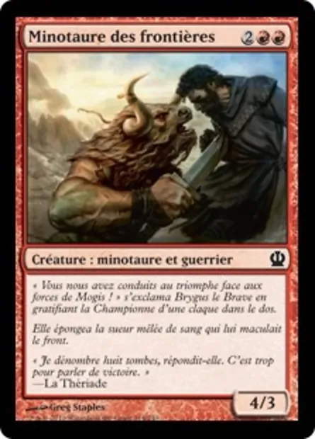Minotaure des frontières, carte Magic THS 114 — extension Theros