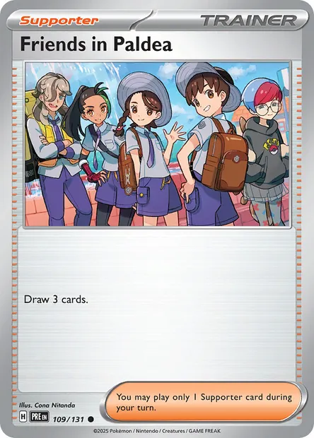 Friends in Paldea, Pokémon card PRE 109 — Prismatic Evolutions set