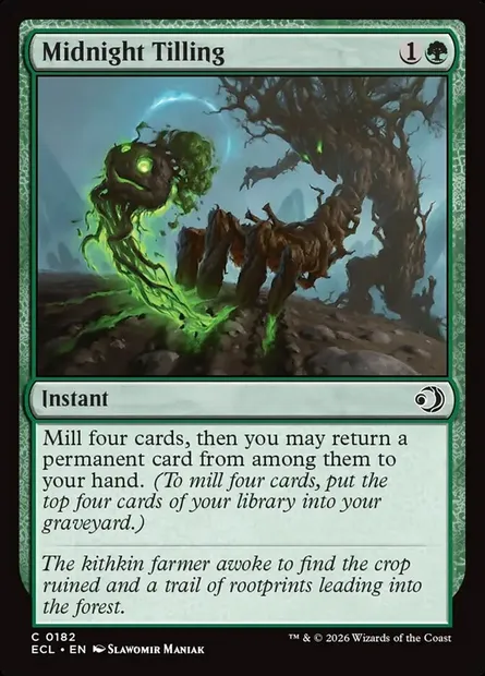 Midnight Tilling, Magic card ECL 182 — Lorwyn Eclipsed set
