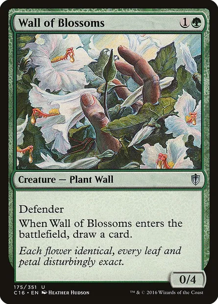 Wall of Blossoms, Magic card C16 175 — Commander 2016 set