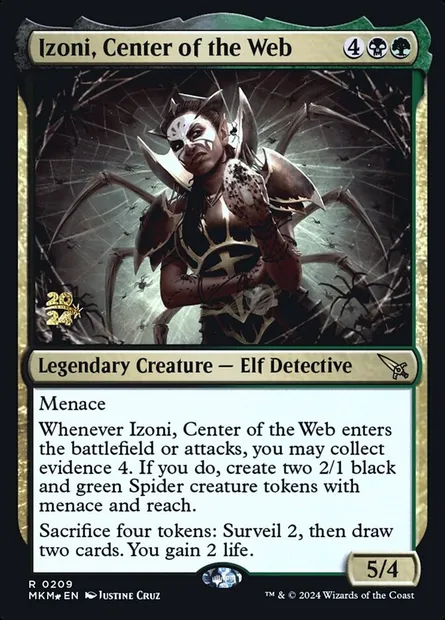 Izoni, centre de la toile, carte Magic PMKM 209s — extension Murders at Karlov Manor Promos